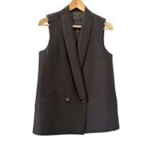 BCBGMaxAzria Black tuxedo Sleeveless Vest
